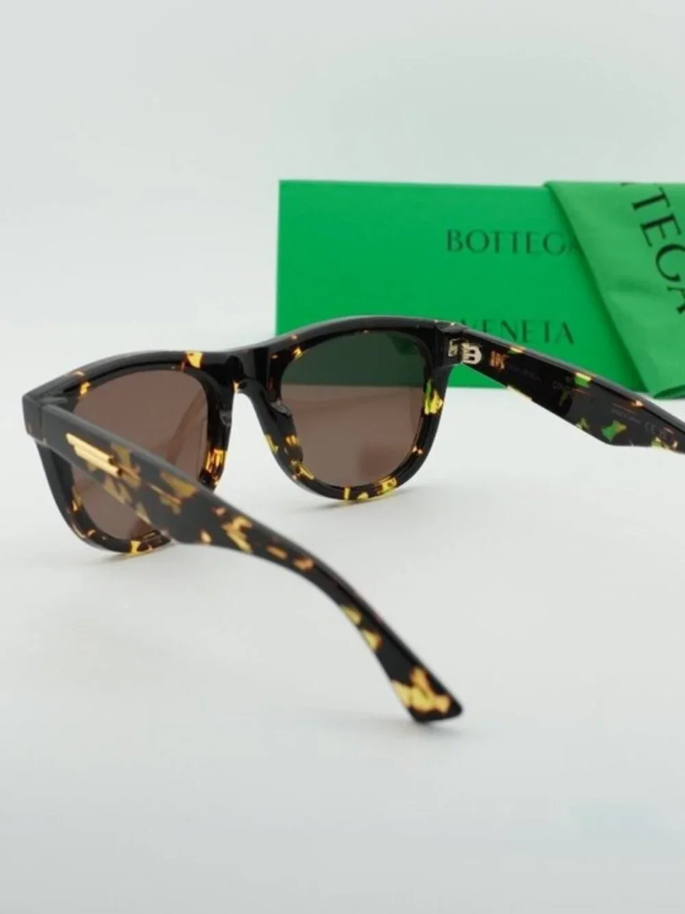 Bottega Veneta BV1001S 002 Square Sunglasses - Havana / Brown